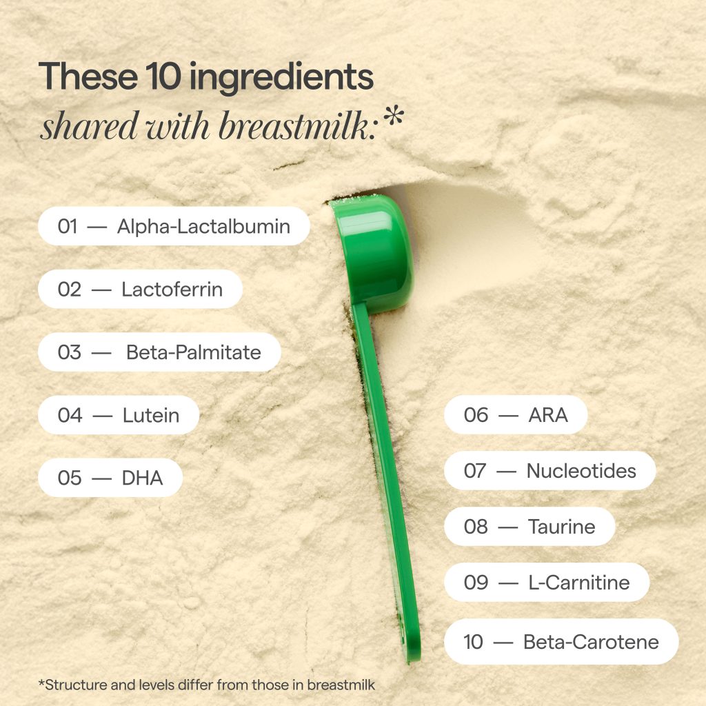 shares 10 ingredients with breastmilk